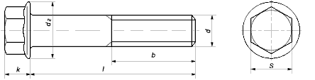 DIN 6921 болт с фланцем, шестигранный