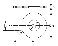 DIN 93 Шайба стопорная с лапкой ГОСТ 13463-77, ГОСТ 13464-77, ISO 1891-40.1, оцинкованная, стальная