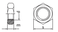 DIN 936 Гайка низкая шестигранная, оцинкованная, нержавеющая